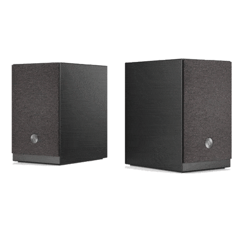 זוג רמקולי מדף מוגברים Audio Pro, בצבע שחור