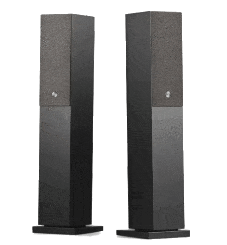 זוג רמקולים רצפתיים מוגברים Audio Pro, בצבע שחור