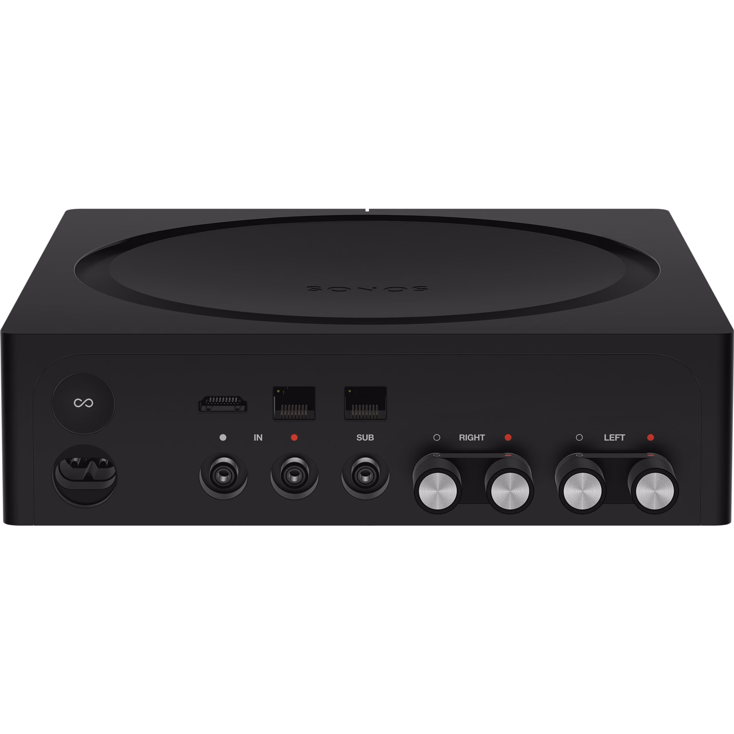 מגבר סטרימינג Sonos Amp, מבט מאחור עם החיבורים