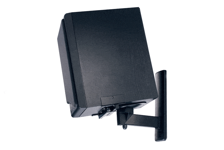 זוג מתלים לרמקולי מדף B-Tech BT77, מתלה עם רמקול מדף בהטיה