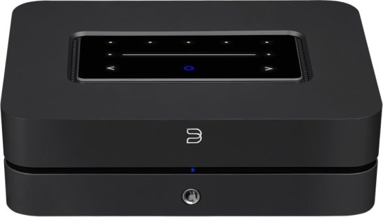מגבר סטרימינג עם HDMI eARC Bluesound POWERNODE, בצבע שחור, מבט מלפנים