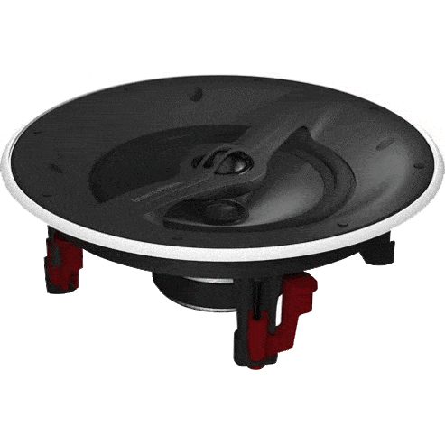 רמקולים שקועים בתקרה Bowers & Wilkins CCM300, מבט מהצד עם תפסי ההתקנה
