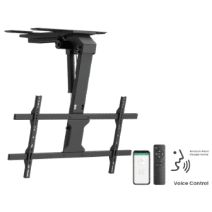 זרוע תקרה חשמלית למסך עד 86″ EAZO ECL90A, עם השלט ואפליקציית השליטה