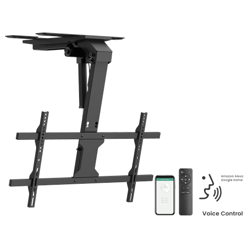 זרוע תקרה חשמלית למסך עד 86″ EAZO ECL90A, עם השלט ואפליקציית השליטה