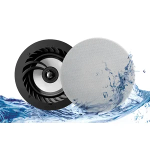 רמקול שקוע מוגבר מוגן מים Lithe Audio Bluetooth 5, זוג רמקולים, עם גריל ובלעדיו