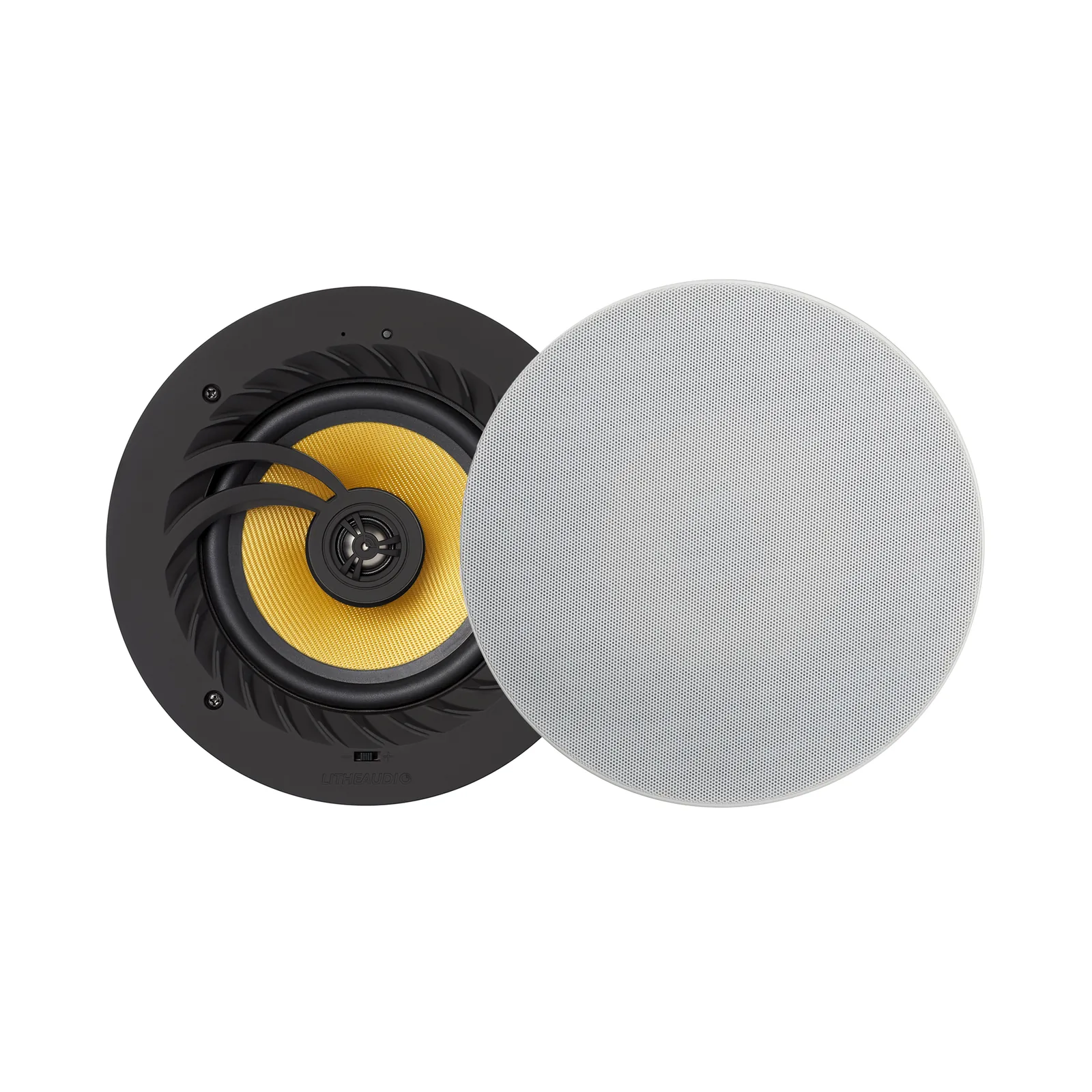 רמקול שקוע מוגבר Lithe Audio Bluetooth 5, זוג רמקולים, עם גריל ובלעדיו