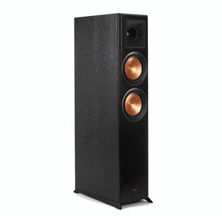 רמקולים רצפתיים Klipsch RP, בצבע שחור, מבט מלפנים