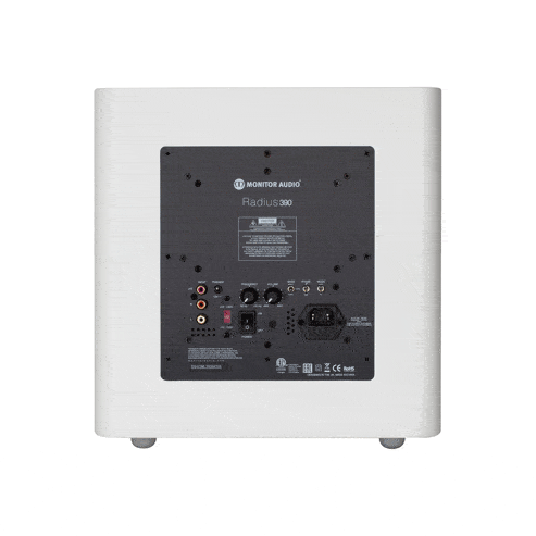 חיבורים בגב סאבוופר Monitor Audio Radius 390
