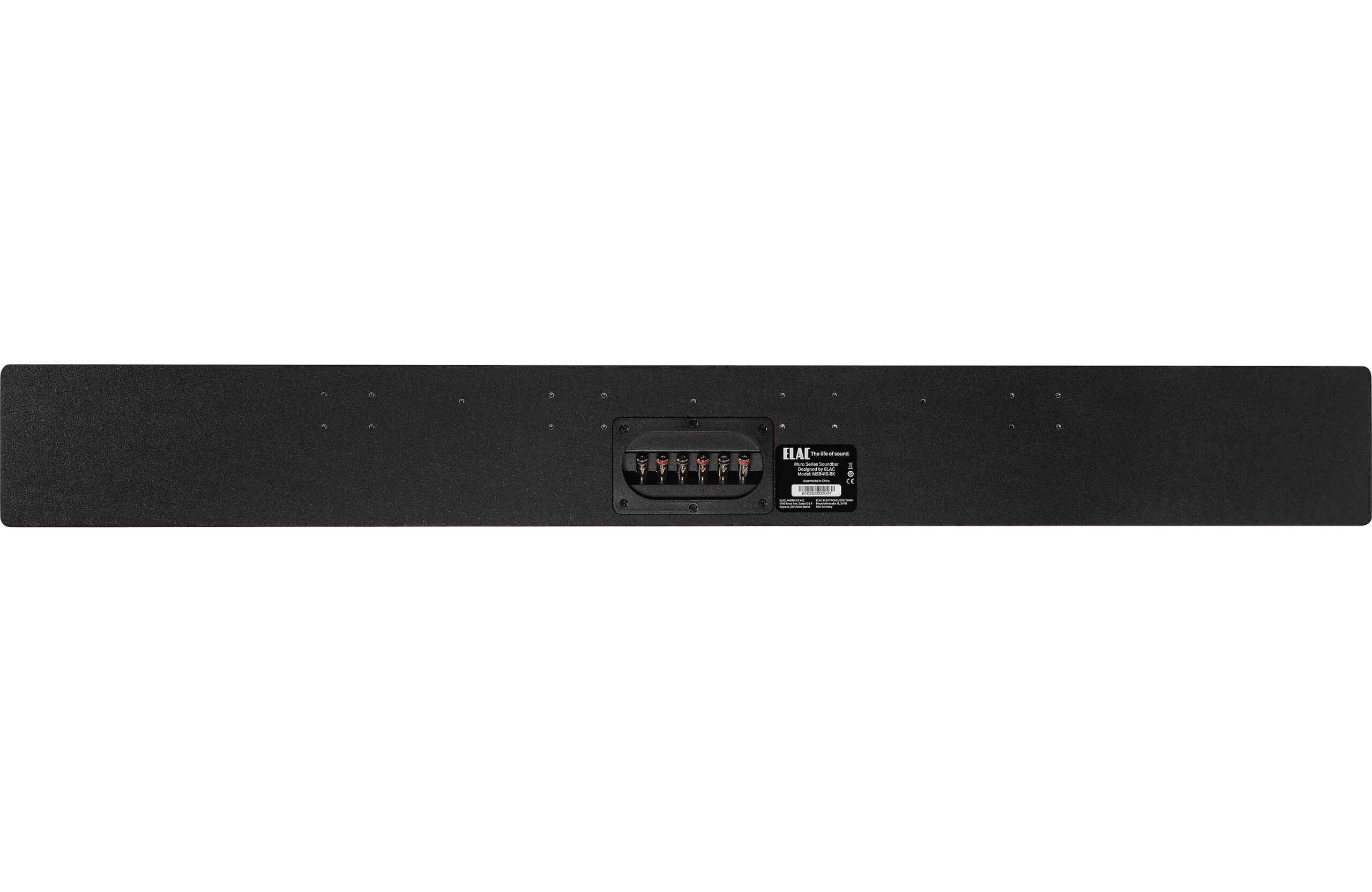 סאונדבר פסיבי ELAC SB41, מבט מאחור עם החיבורים
