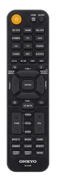 רסיבר קולנוע ביתי 7.2 Onkyo TX-NR6100, השלט