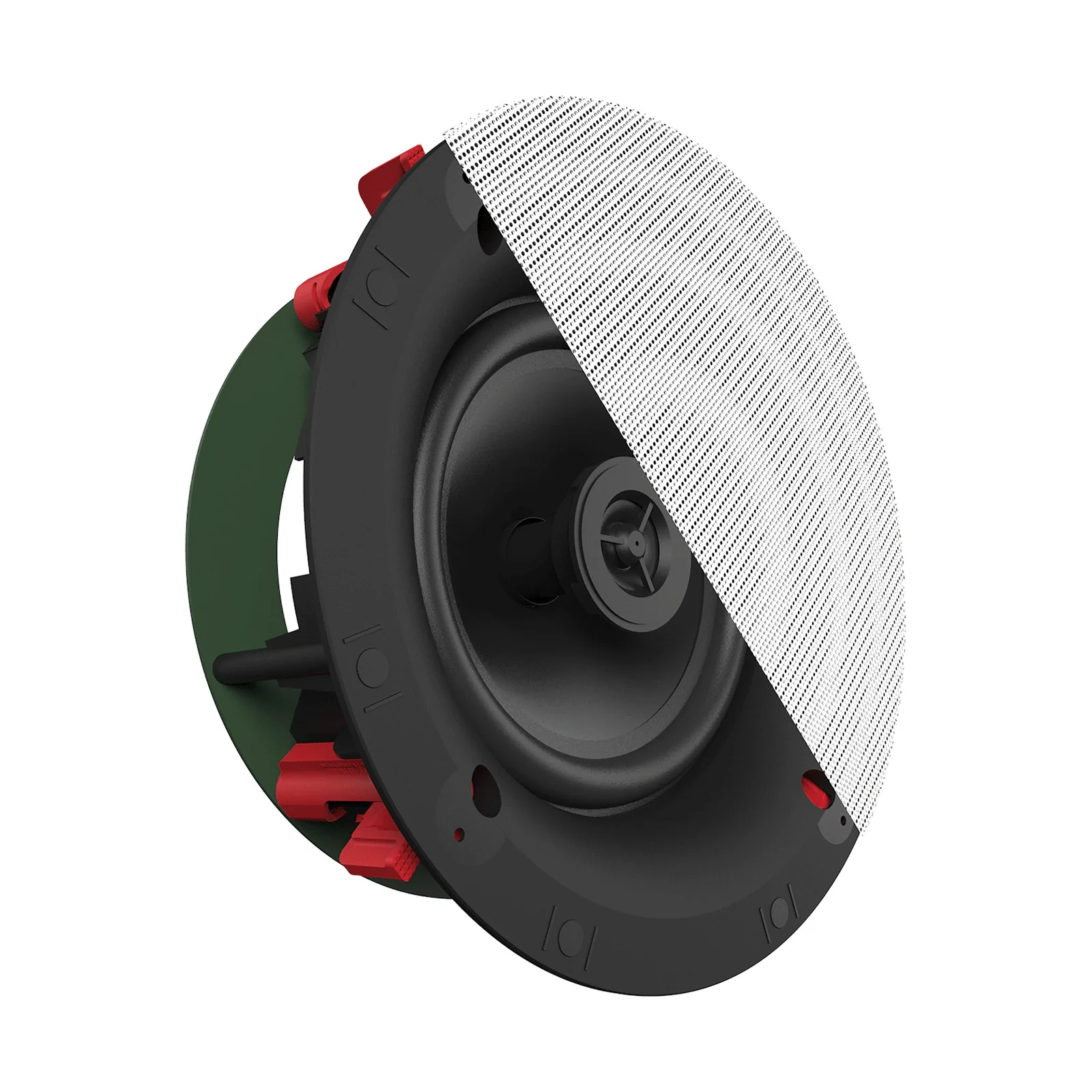 רמקול שקוע תקרה 6.5″ Klipsch CS-16C II, מבט מלפנים, חצי עם גריל