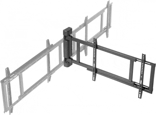 זרוע מפרקית למסך עד 75″ EAZO U600, טווח התנועה של הזרוע
