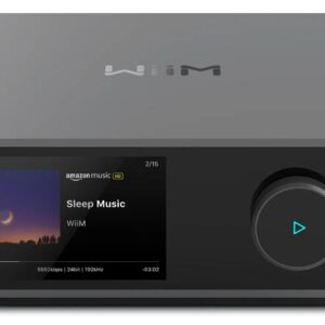 מגבר סטרימינג WiiM Amp Ultra, מבט מלפנים עם המסך