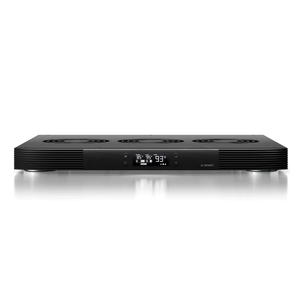 מאוורר קירור לרסיבר 17″, פליטה למעלה AC Infinity AIRCOM T9, מבט קדמי