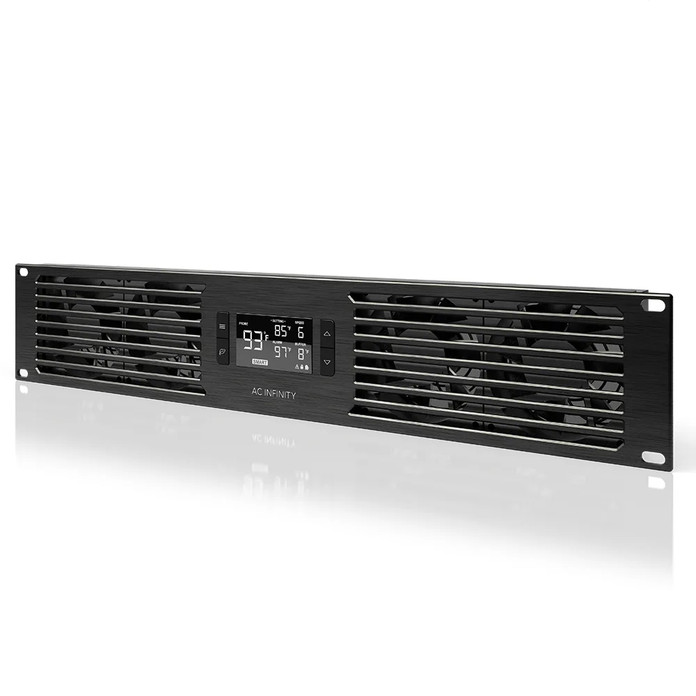 מאוורר לארון ראק 2U, פליטה AC Infinity CLOUDPLATE T7, מבט קדמי