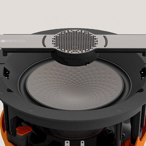 רמקול שקוע Monitor Audio C2S, תקריב על הטוויטר והוופר