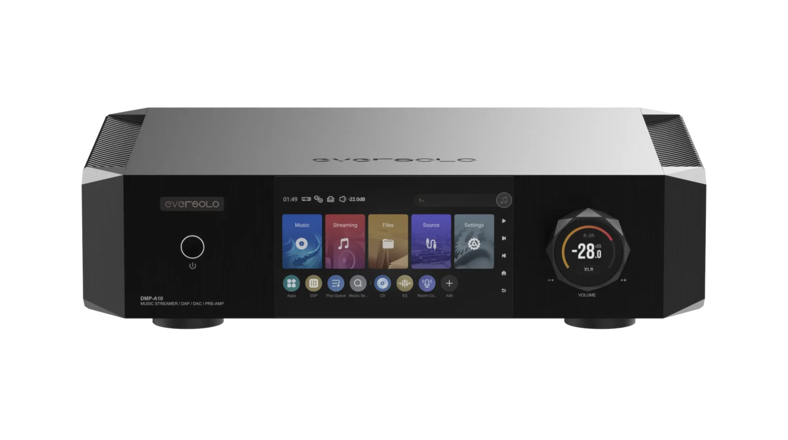 נגן סטרימינג וקדם מגבר Eversolo DMP-A10, מבט מלפנים