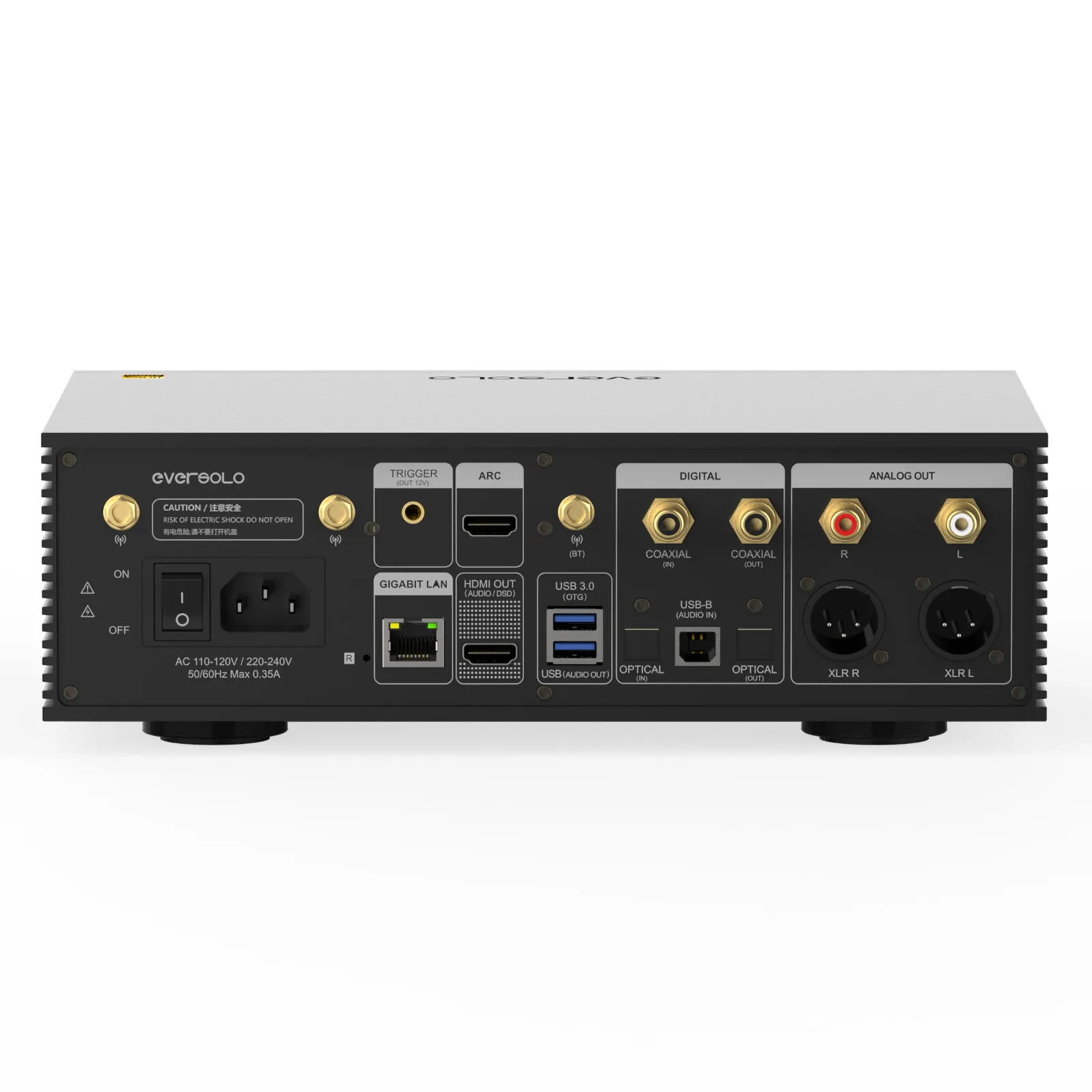 נגן סטרימינג Eversolo DMP-A6 Gen 2, פאנל אחורי