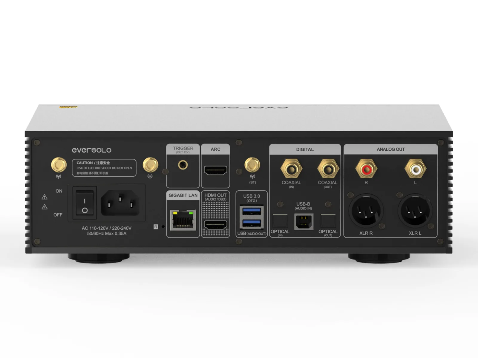 נגן סטרימינג Eversolo DMP-A6 Master Edition Gen 2, פאנל אחורי