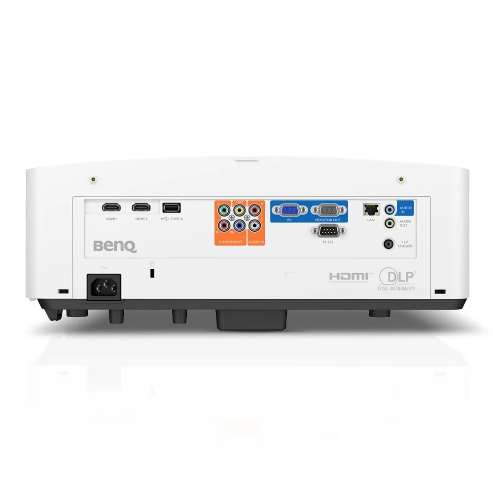 מקרן לייזר WUXGA 5,000 לומן לחדרי ישיבות BenQ LU930, מבט מאחור (לוח חיבורים)