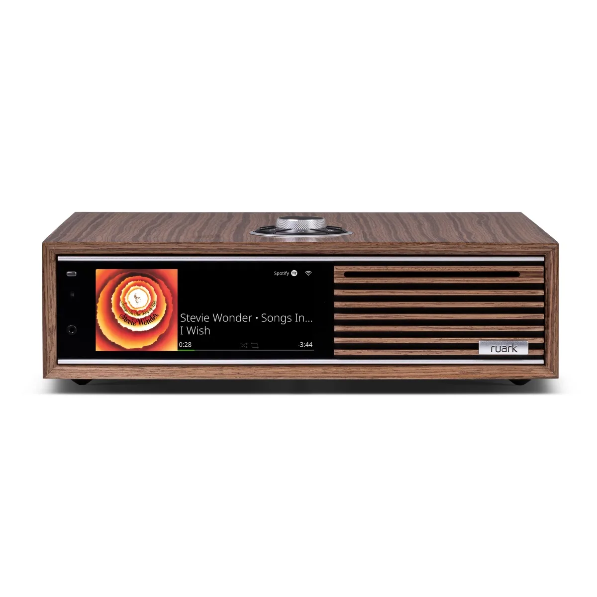 קונסולת Hi-Fi עם CD ומגבר סטרימינג Ruark R710, מבט מלפנים