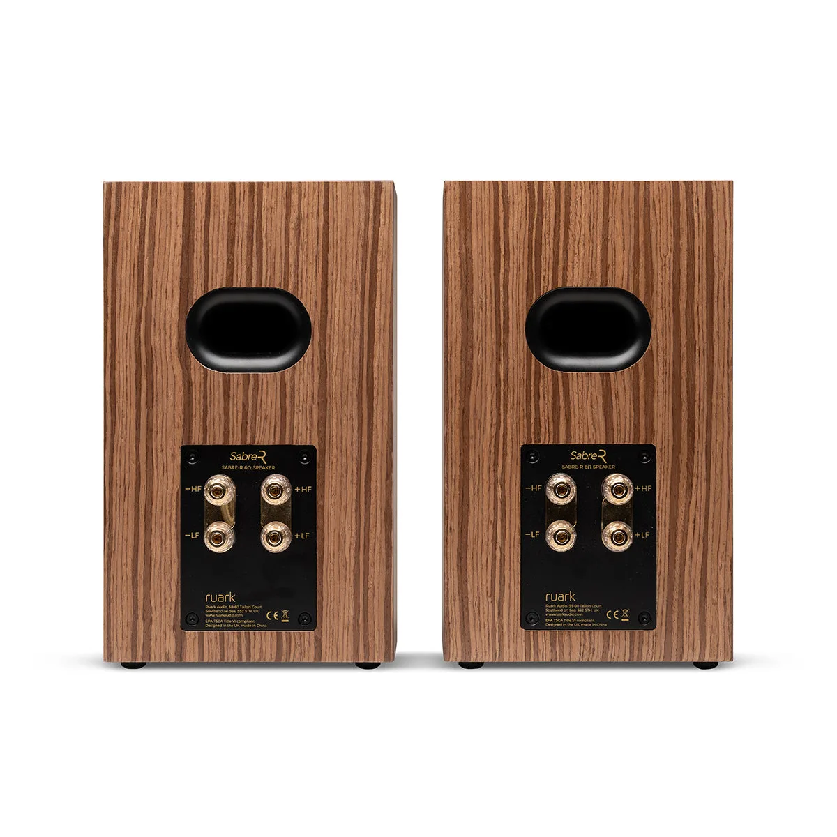 זוג רמקולי מדף Ruark Sabre-R, פאנל אחורי