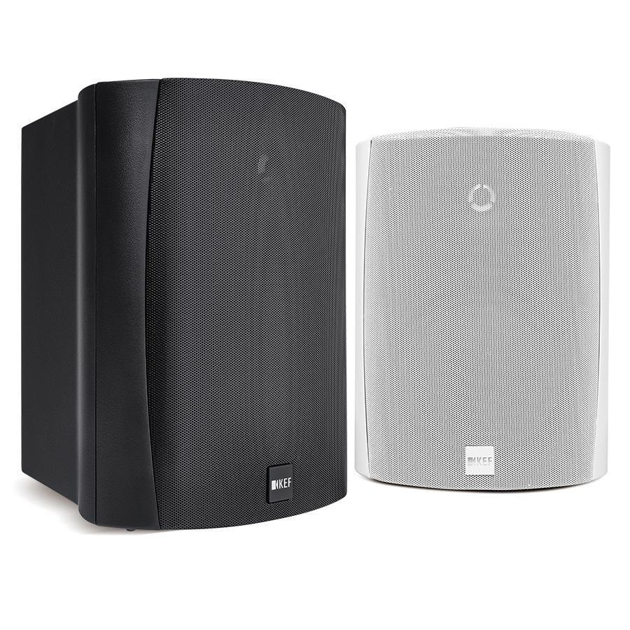 זוג רמקולי חוץ מוגני מים KEF Ventura 6, בצבע שחור ובצבע לבן